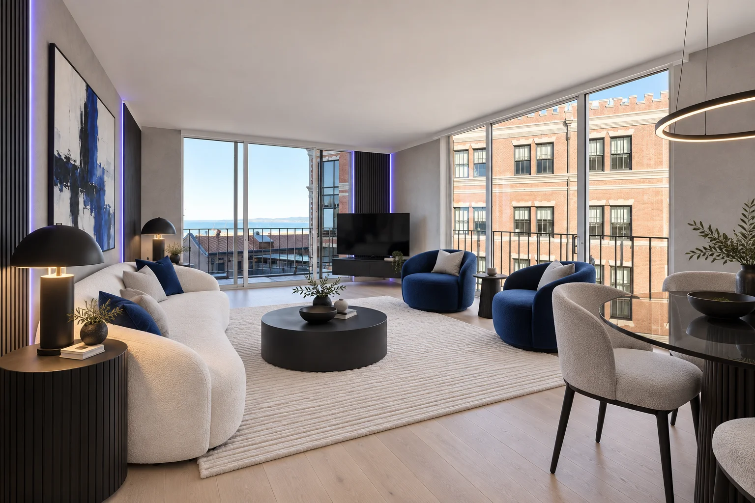 Modern living room concept, an AI-generated renovation idea